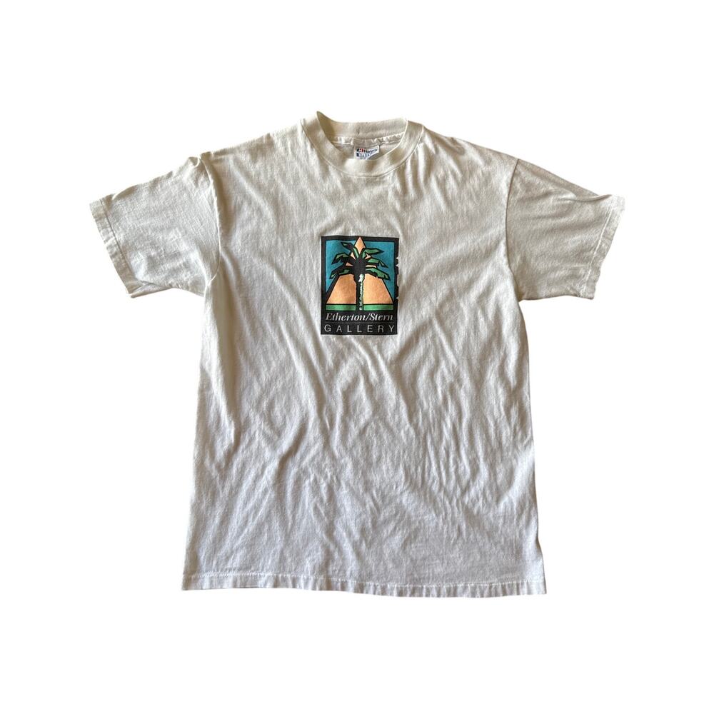 VTG Etherton/Stern Gallery Tucson USA Made Hanes Single Stitch M White Art Tee